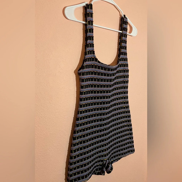 Zara Jacquard Knit Multicolor Sleeveless Boho Romper size M - Picture 4 of 14